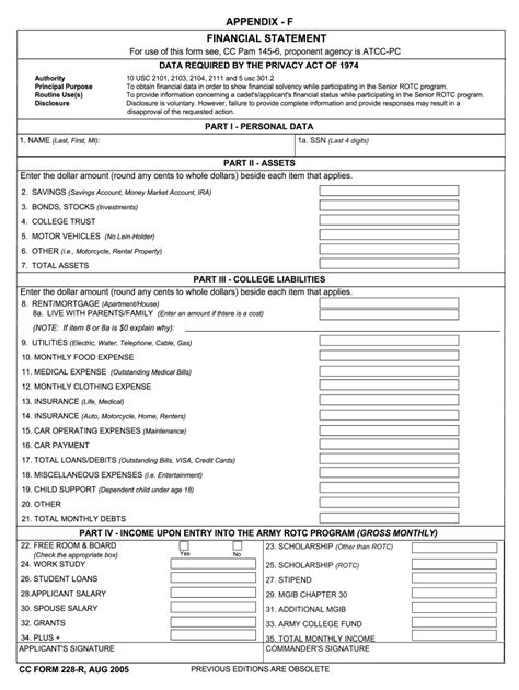 F Financial Statement 2005 2024 Form Fill Out And Sign Printable Pdf