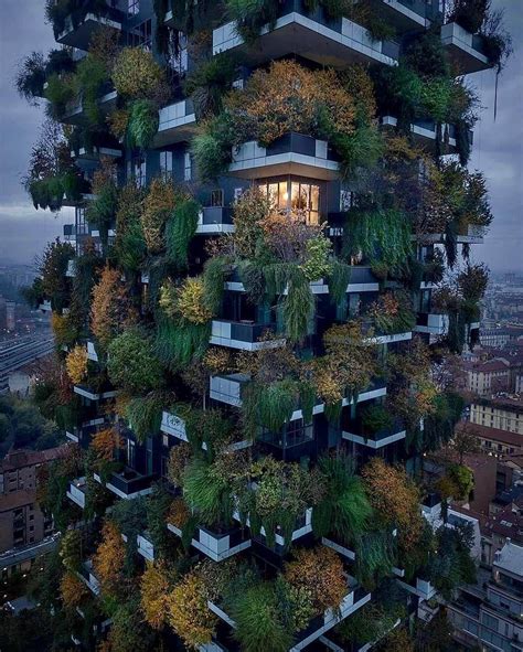 Vertical Garden Designed By Stefano Boeri Architect Located In Milan