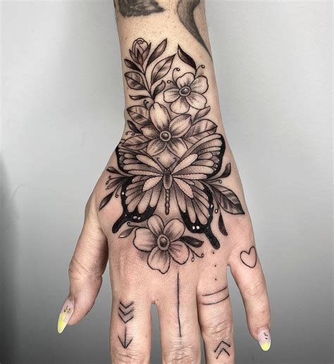 Hand Tattoos For Women Flowers And Butterflies Flowers Art Ideas Pages Dev