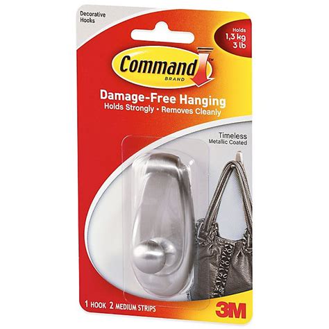 3m Command Timeless Medium Wall Hook Bed Bath And Beyond