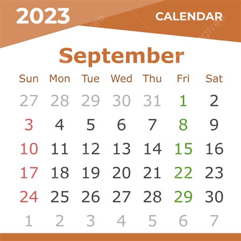 Gambar Kalender Tahun 2023 September Warna Coklat September 2023