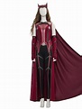 Wanda Vision Scarlet Witch Disfraz de Cosplay Burdeos Poliéster Marvel ...