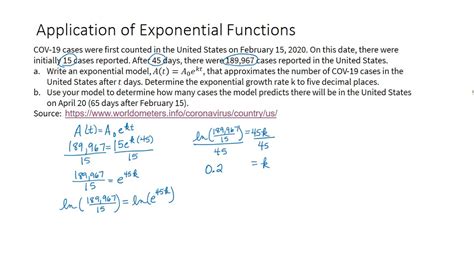 S23 Application Of Exponential Functions Example 2 Youtube
