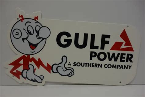 Reddy Kilowatt Gulf Power Die Cut Sign Electrician T 9h X 16w 155