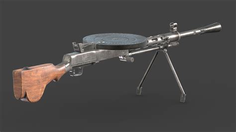 Degtyaryov Machine Gun Low Poly Buy Royalty Free 3d Model By Frezzy