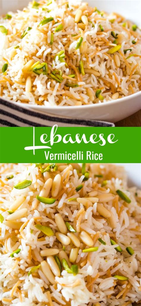 Lebanese Rice Pilaf Is A Popular Middle Eastern Side Dish Thats Made