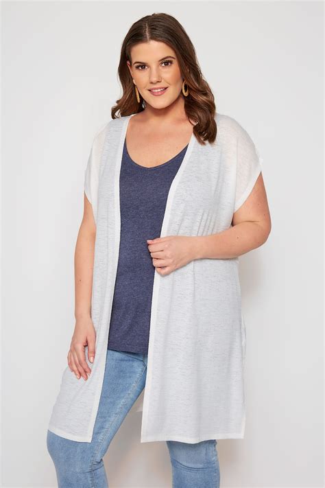 White Short Sleeve Cardigan Plus Sizes 16 To 36 Yours Clothing