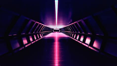 Purple Corridor Synthwave Aesthetic 4k Hd Vaporwave Wallpapers Hd
