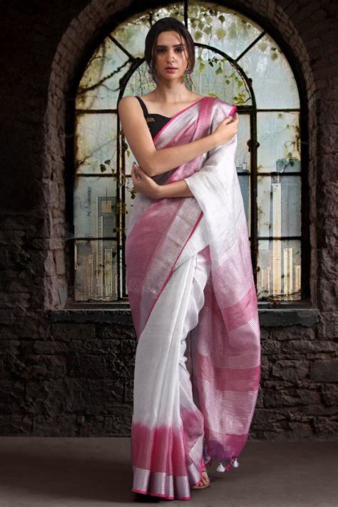 Earthen Collection Linen Sarees Online Linen Saree Linen Sari