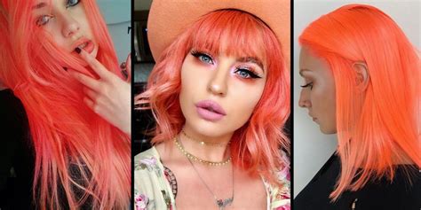 Nowy Letni Trend W Koloryzacji Włosów Neon Peach Kobietamagpl