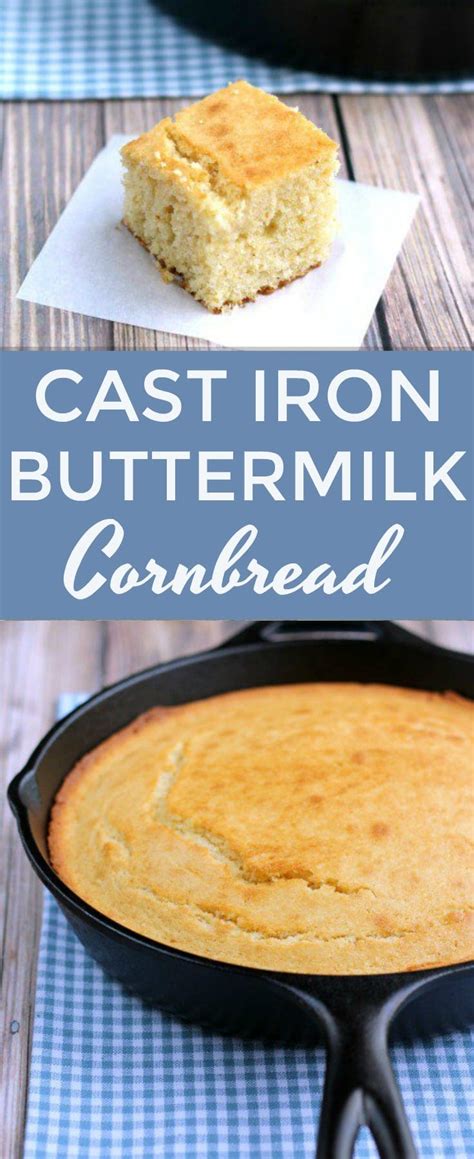 The best cornbread recipe is a classic favorite the whole family will love! Cast Iron Buttermilk Cornbread Recipe | This Gal Cooks