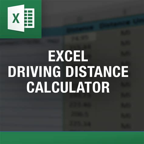 How To Calculate Driving Distances In Microsoft Excel Excel Distance