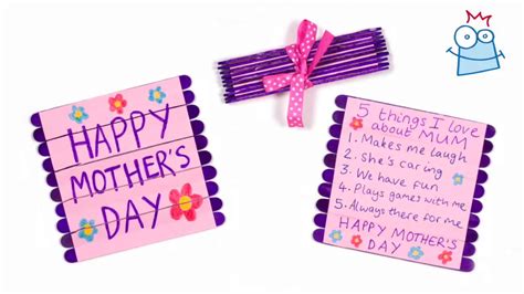 How To Create A Mothers Day Folding Pop Stick Card Youtube