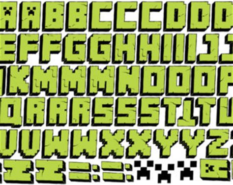 Free with high quality results. 11 Minecraft Font Alphabet Images - Minecraft Alphabet ...