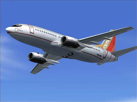 Fs2002 Ffx Boeing 737 300 Southwest Airlines Silver One Photoreal