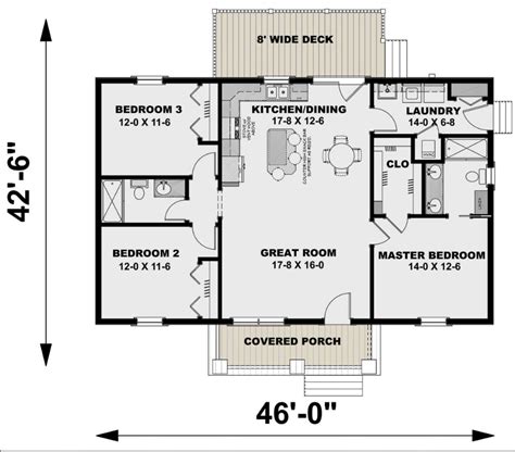 House Plan 1776 00100 Modern Farmhouse Plan 1311 Square Feet 3