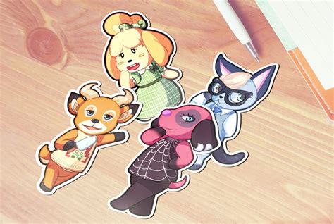 Animal Crossing Die Cut Vinyl Stickers Animal Crossing Etsy