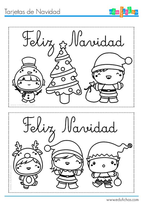 Tarjetas Navideñas Para Colorear Passmoms