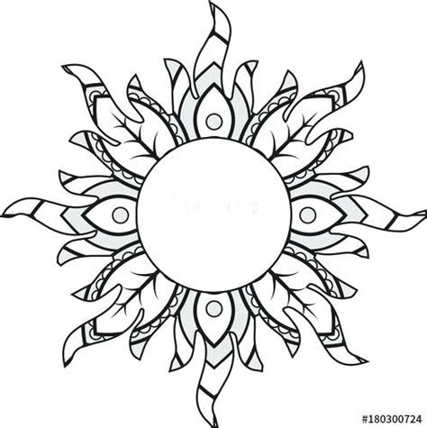 Sun Mandala Coloring Pages Coloring Pages