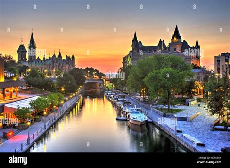 Ottawa Ontario Canada Summer Sunset Stock Photo Alamy