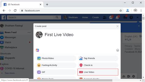 How To Go Live On Facebook Javatpoint
