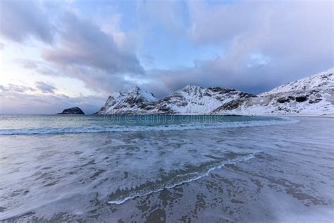 Haukland Beach Lofoten Islands Norway Stock Image Image Of Coast