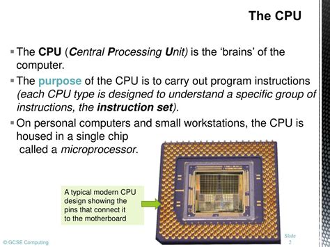 Ppt Gcse Computing The Cpu Powerpoint Presentation Free Download