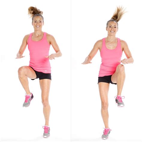 Warmup High Knees Bodyweight Workout For Travel Popsugar Fitness