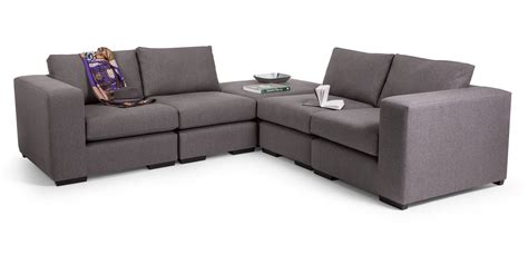 Abingdon Modular Corner Sofa Group In Misty Grey Modular