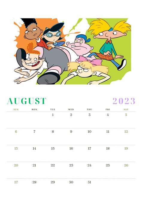 Printable 90s Calendar Etsy