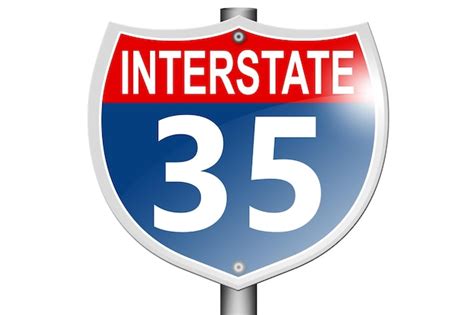 Premium Photo Interstate Highway 35 Road Sign Isolated On White