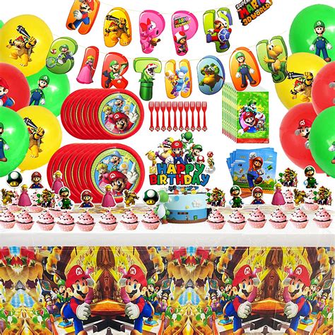 Buy The Mario Bros Birthday Party Decoration Mario Birthday Party Supplies Includes Banner