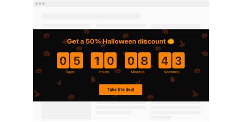 Halloween Countdown Clock Widget Template For Website 2021
