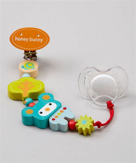 Look What I Found On Zulily Piccolo Bambino Orange Oval Pacifier Clip