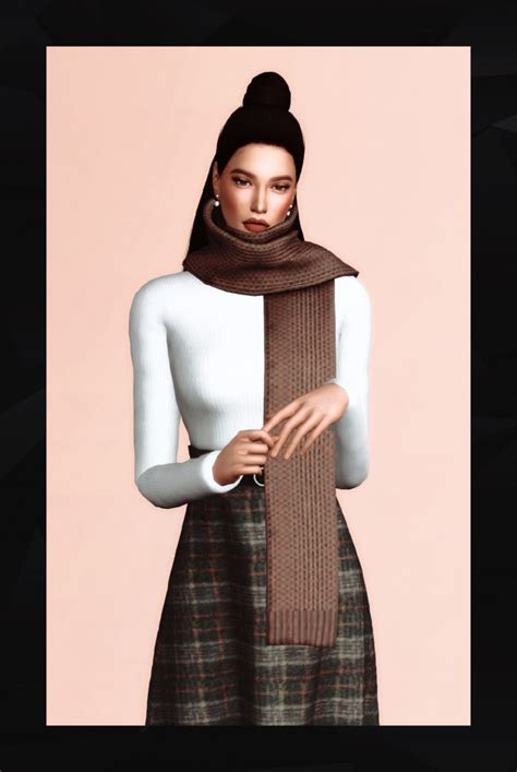 Long Scarf Af At Gorilla Sims 4 Updates