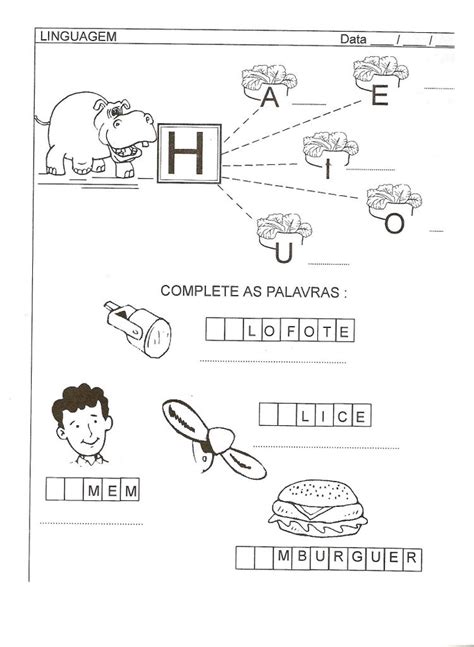 AdoletÁ Do Abc Família Silábica Letra H Atividades