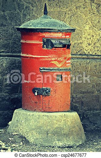 Traditional Indian Red Post Box Canstock
