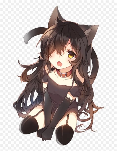 Anime Cat Girl With Brown Hair Anime Girl