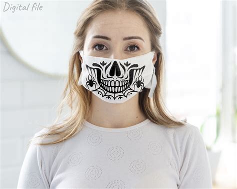 Halloween Face Mask Svg Files For Cricut Medical Mask Etsy Canada