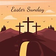 Free Vector | Easter sunday illustration