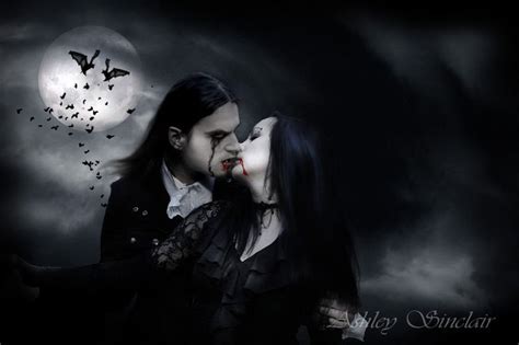 Angel Of The Night Vampires And Werewolves Vampire Kiss Dark Gothic Art