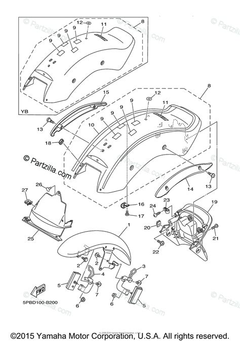 That doesn't mean anything negative about a manufacturer, i just have no. Yamaha Motorcycle 2003 OEM Parts Diagram for Fender | Partzilla.com