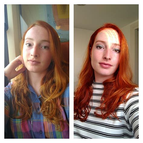 Before And After Enhancing My Own Faded Red Hair With Henna Henna