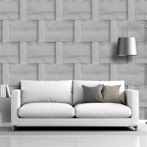Buy Debona Harrow Grey Wood Panel Effect Wallpaper 6739 Paste To Paper