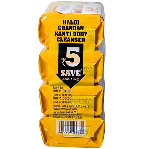 Buy Patanjali Haldi Chandan Kanti Body Cleanser Save Rs 5 4 X 75 G In