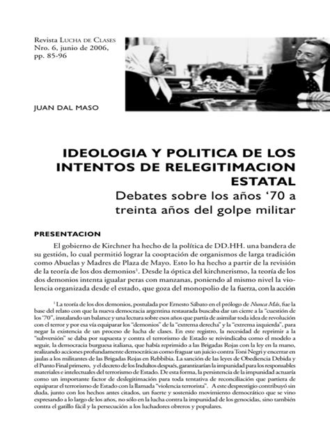 Ideologia Y Politica De Los Intentos De
