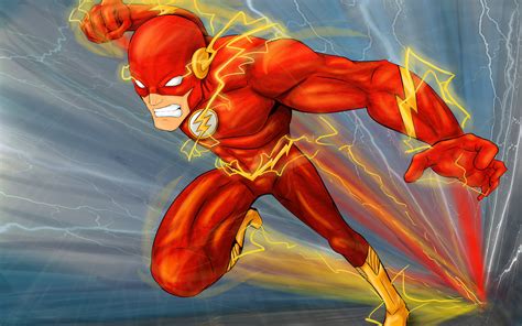 Download Wallpapers 4k Flash Artwork Superheroes Lightnings