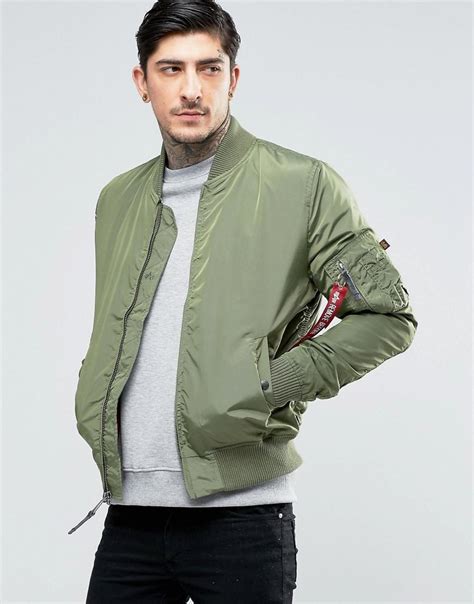 Special nasa edition bomber jacket from alpha industries featuring patches celebrating the 100th space shuttle mission. Alpha industries Ma-1 Bomber Jacket Slim Fit In Sage Green ...