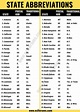 State Abbreviations: List of All 50 U.S State Abbreviations in English ...