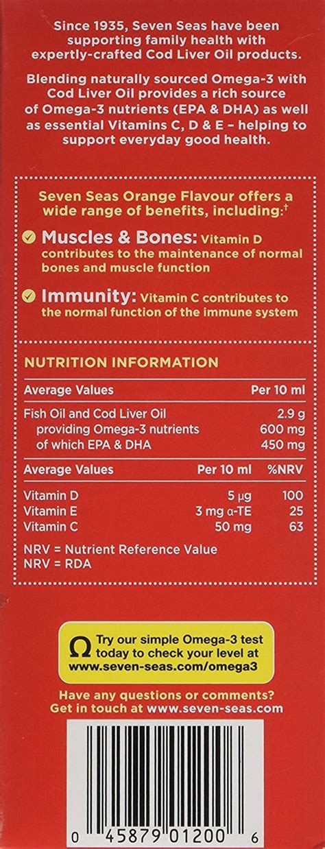 Cod liver oil is one of the best sources of dha. Seven Seas Omega-3 Fish Oil Plus Cod Liver Oil Orange ...